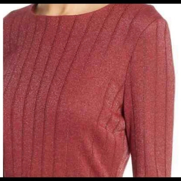 Sam Eldeman Long Sleeve Sheath Shimmering Dress size 6 - Picture 12 of 13